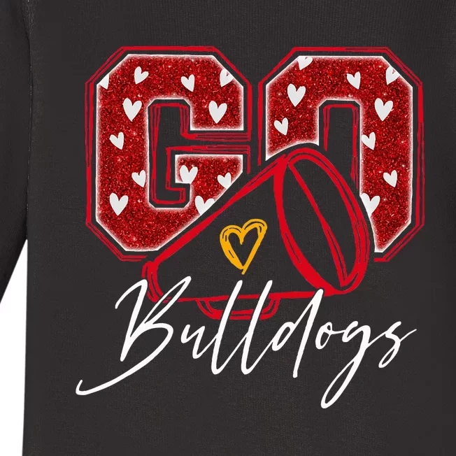 Go Cheer Bulldogs Name Athletic Sports Gift Baby Long Sleeve Bodysuit