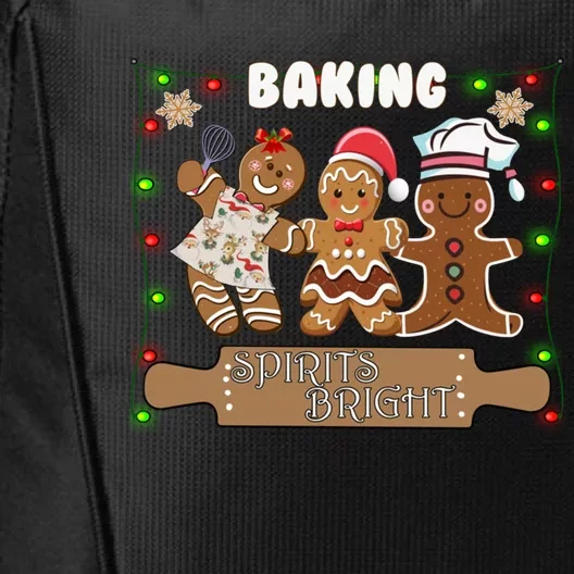 Gingerbread Cookie Baking Spirits Bright Christmas Gift City Backpack