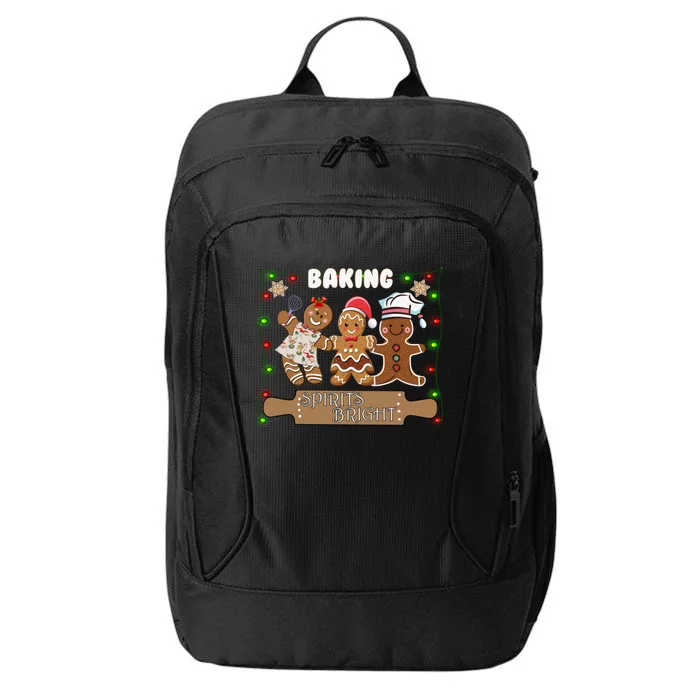 Gingerbread Cookie Baking Spirits Bright Christmas Gift City Backpack