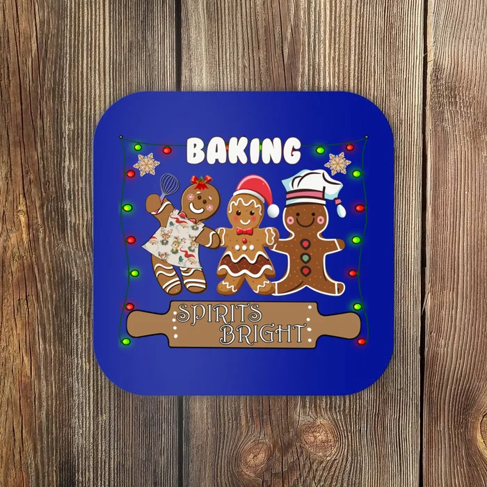 Gingerbread Cookie Baking Spirits Bright Christmas Gift Coaster