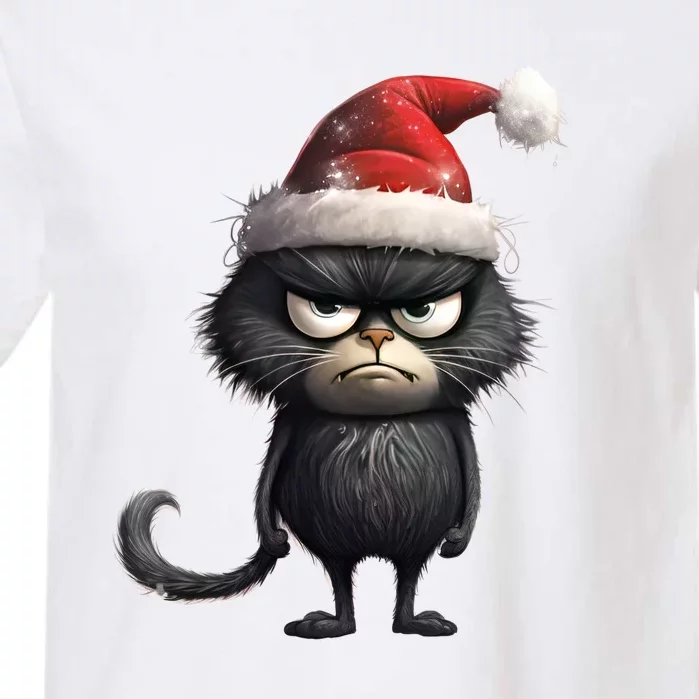 Grumpy Christmas Cat Garment-Dyed Heavyweight T-Shirt