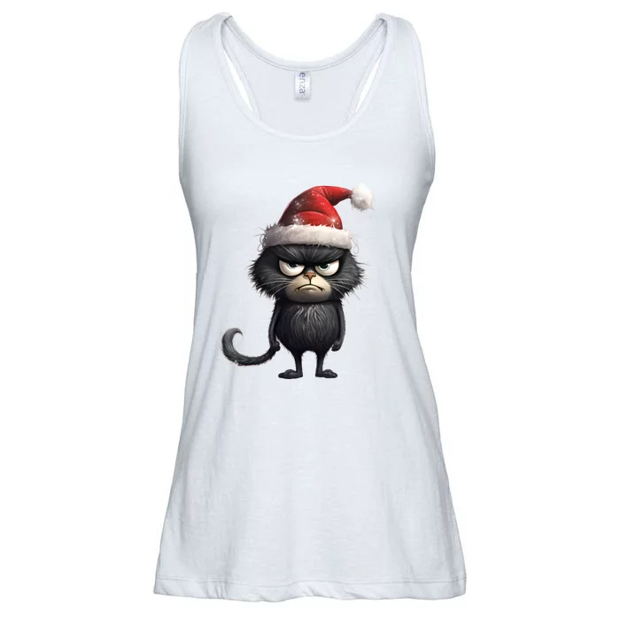 Grumpy Christmas Cat Ladies Essential Flowy Tank