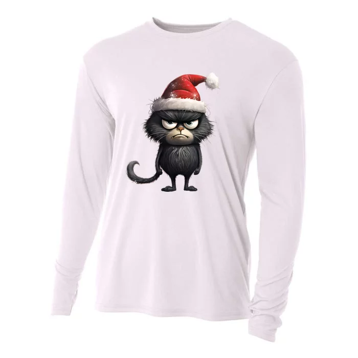 Grumpy Christmas Cat Cooling Performance Long Sleeve Crew