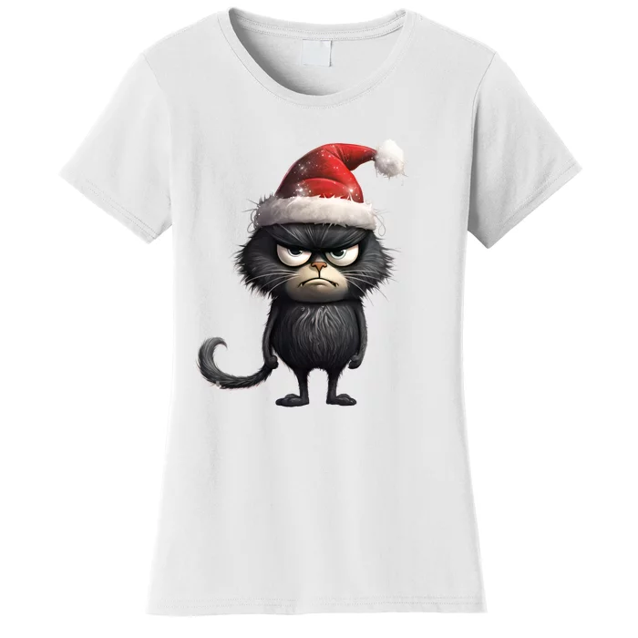 Grumpy Christmas Cat Women's T-Shirt