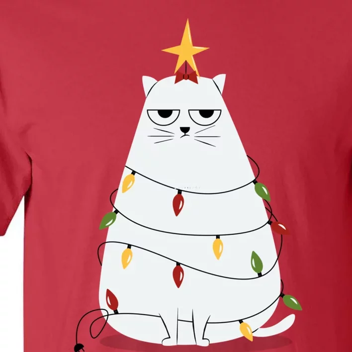 Grumpy Christmas Cat Tall T-Shirt