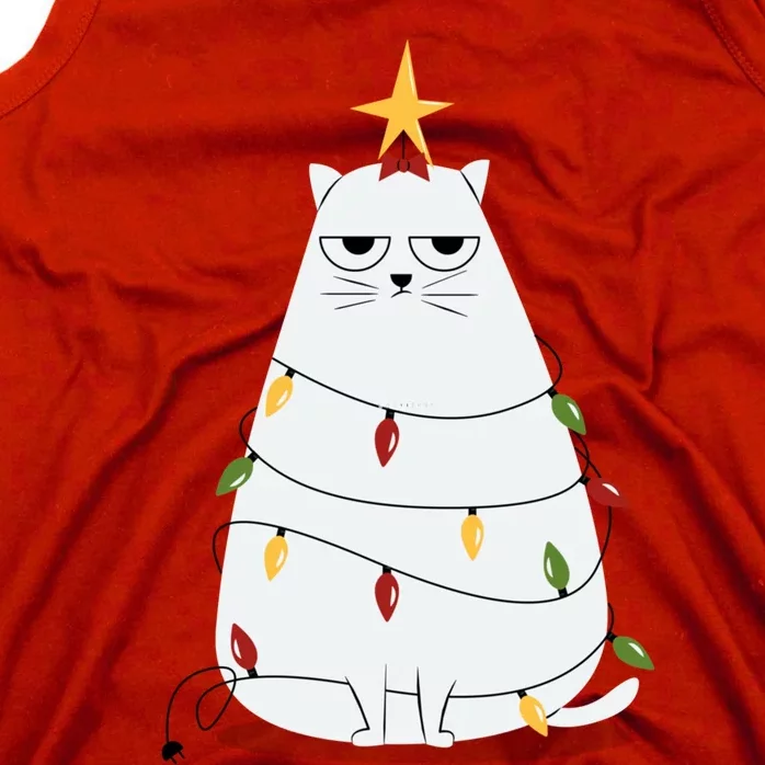 Grumpy Christmas Cat Tank Top