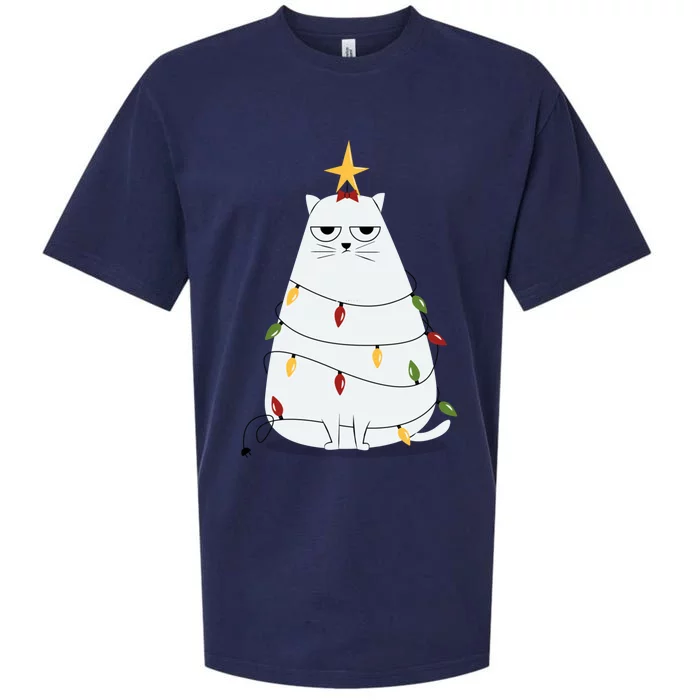 Grumpy Christmas Cat Sueded Cloud Jersey T-Shirt