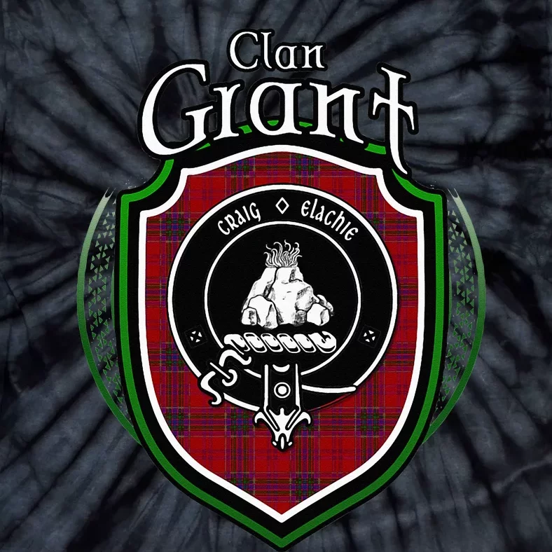 Grant Clan Crest Scottish Clan Grant Family Crest Badge Tie-Dye T-Shirt