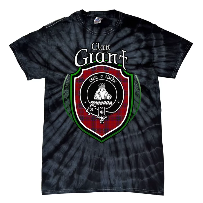 Grant Clan Crest Scottish Clan Grant Family Crest Badge Tie-Dye T-Shirt