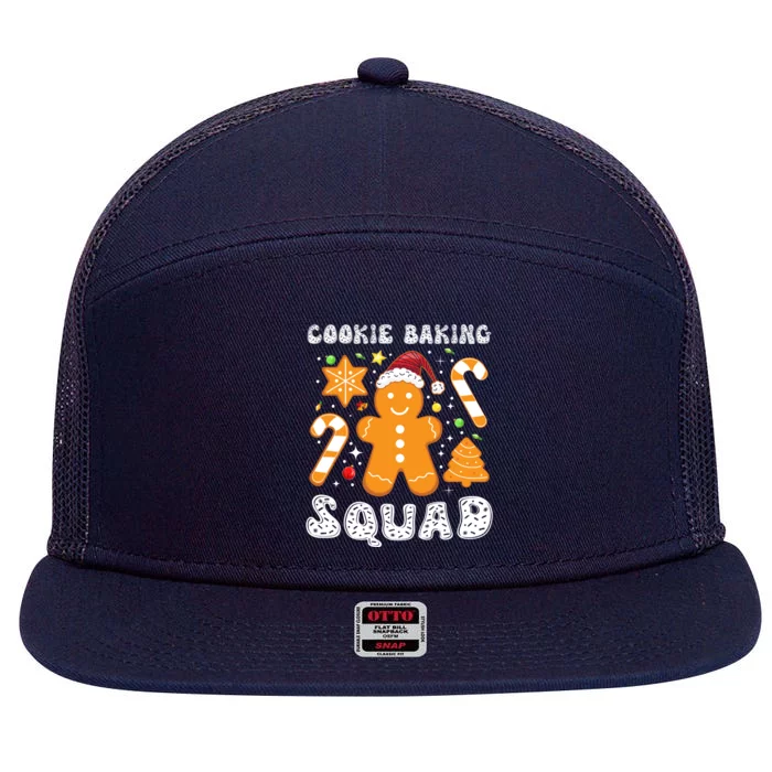 Gingerbread Cookies Cookie Baking Squad Christmas Baker Gift 7 Panel Mesh Trucker Snapback Hat