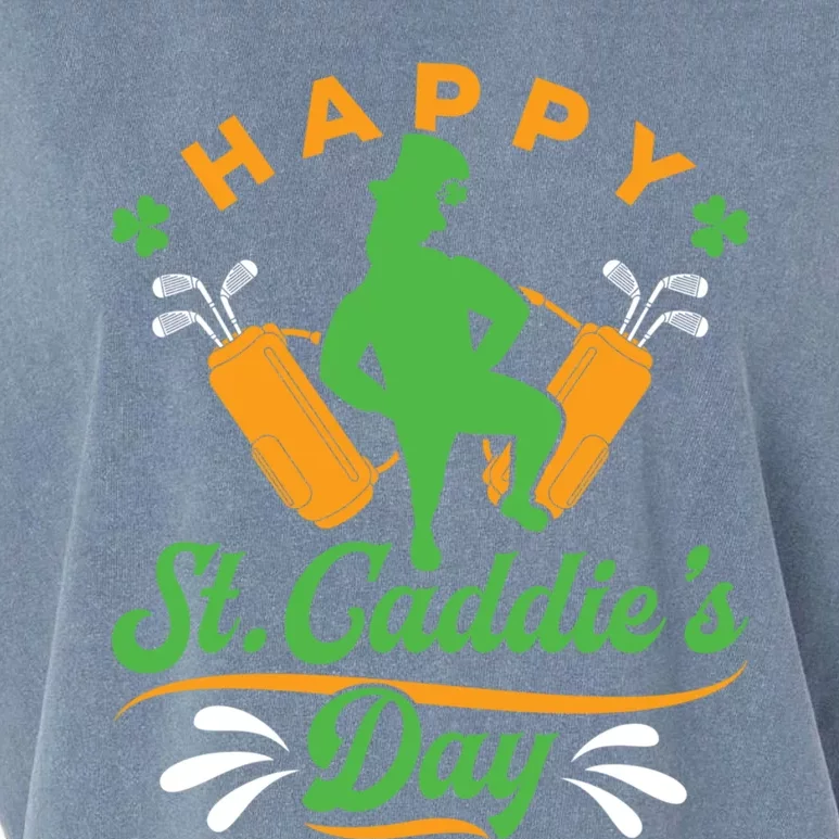 Golf Caddy Caddie St Patrick's Day Funny Golfing Golfer Meaningful Gift Garment-Dyed Women's Muscle Tee