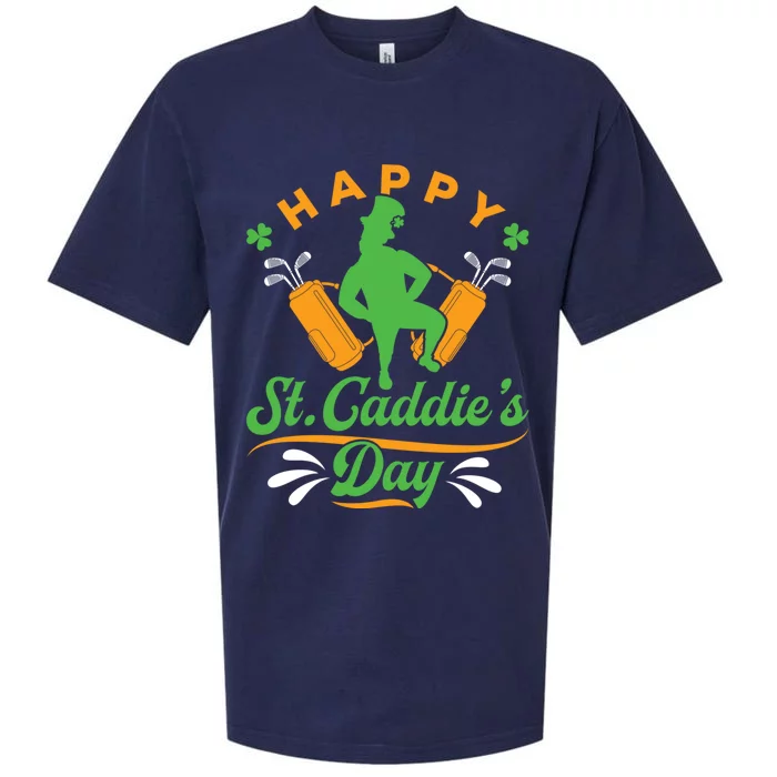 Golf Caddy Caddie St Patrick's Day Funny Golfing Golfer Meaningful Gift Sueded Cloud Jersey T-Shirt