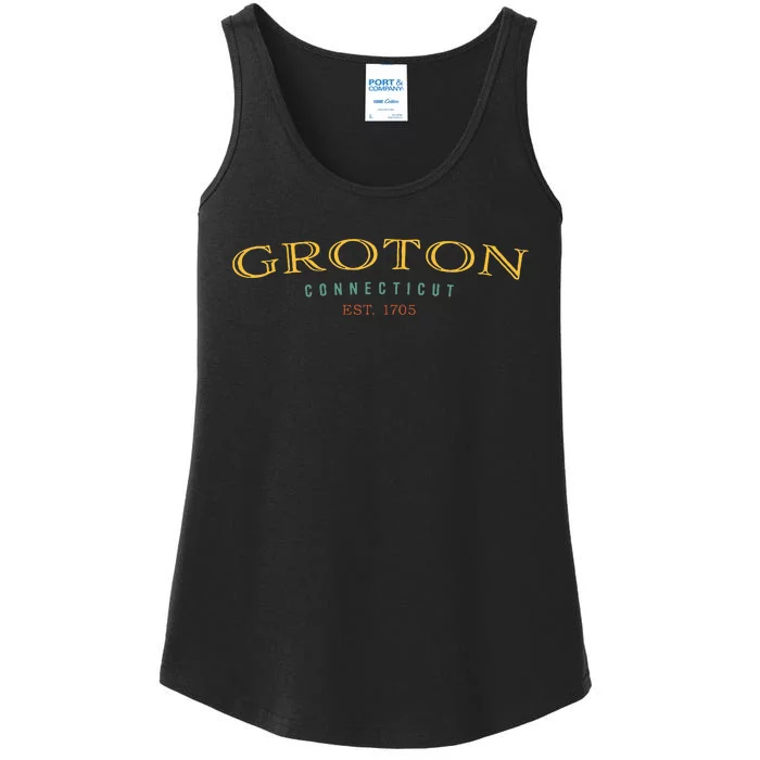 Groton Connecticut Ct Hometown Ladies Essential Tank