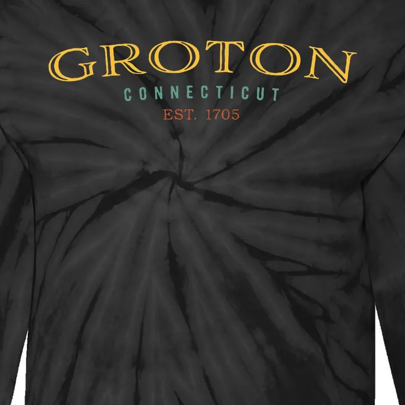 Groton Connecticut Ct Hometown Tie-Dye Long Sleeve Shirt