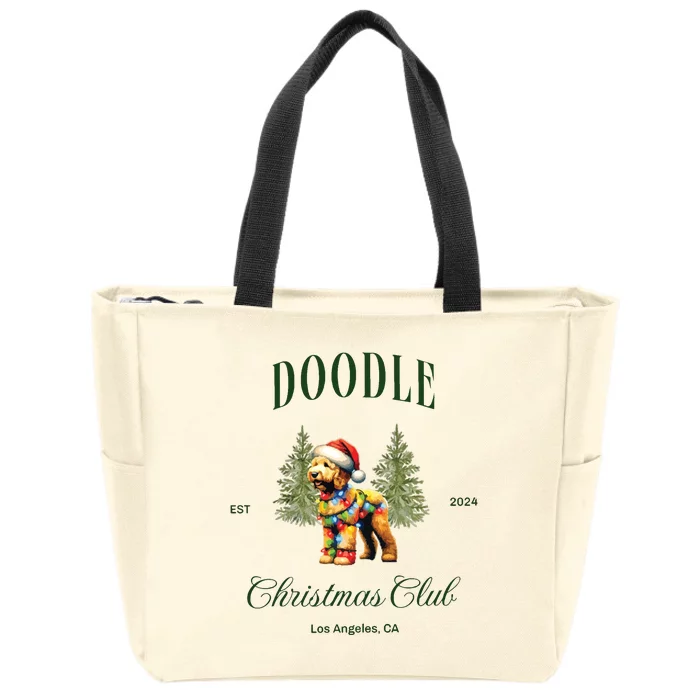 Goldendoodle Christmas Club Zip Tote Bag