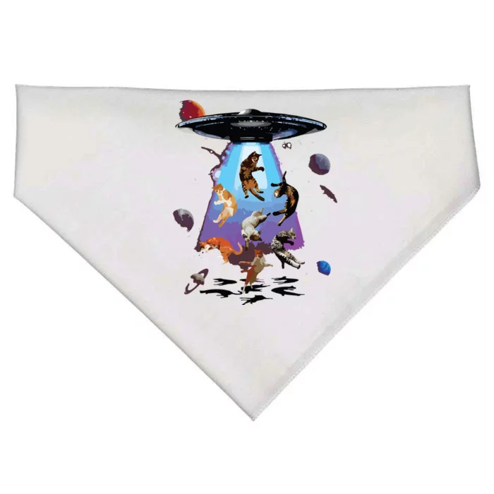 Galaxy Cat Cat UFO Funny Cat Cat Graphic Cat Owner USA-Made Doggie Bandana