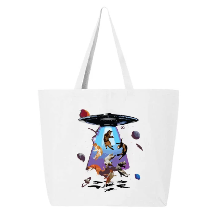 Galaxy Cat Cat UFO Funny Cat Cat Graphic Cat Owner 25L Jumbo Tote