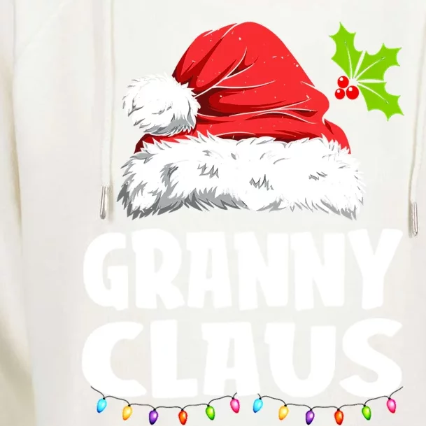 Granny Claus Cool Gift Christmas Pajama Family Matching Xmas Gift Womens Funnel Neck Pullover Hood