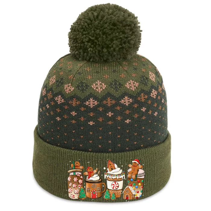 Gingerbread Cookie Christmas Coffee Cups Latte Drink Outfit The Baniff Cuffed Pom Beanie