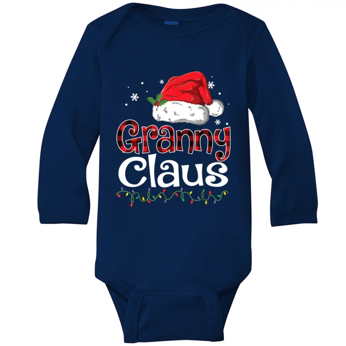 Granny Claus Cute Gift Christmas Pajama Family Matching Xmas Gift Baby Long Sleeve Bodysuit