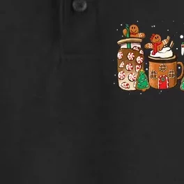 Gingerbread Cookie Christmas Coffee Cups Latte Drink Outfit Dry Zone Grid Performance Polo