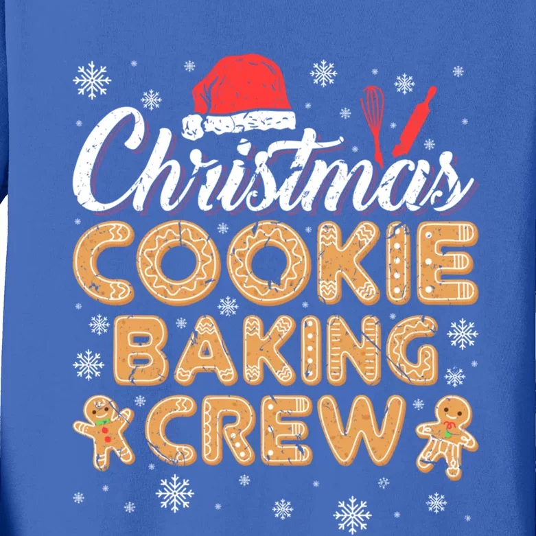 Gingerbread Christmas Cookie Baking Crew Gift Kids Long Sleeve Shirt