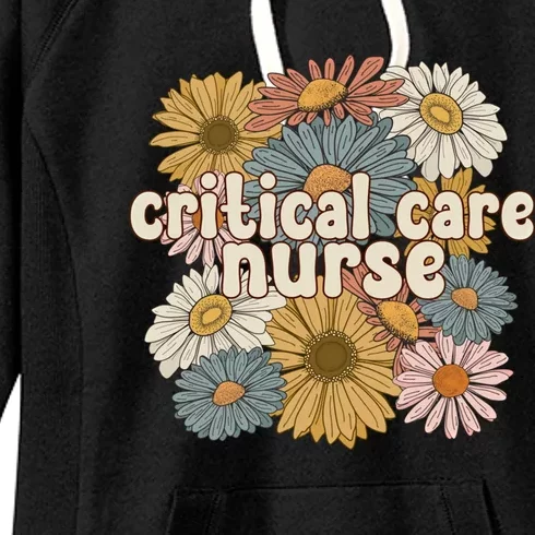 Groovy Critical Care Nurse Critical Care Nursing Gift Women's Fleece Hoodie