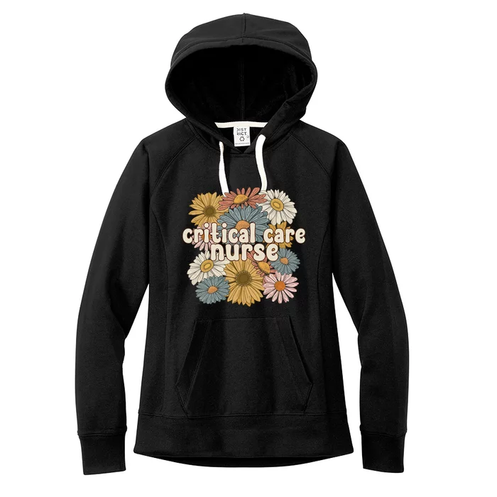 Groovy Critical Care Nurse Critical Care Nursing Gift Women's Fleece Hoodie