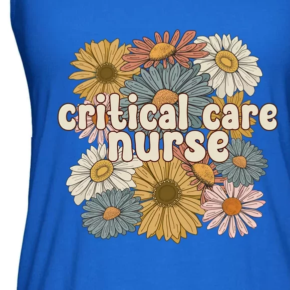 Groovy Critical Care Nurse Critical Care Nursing Gift Ladies Essential Flowy Tank