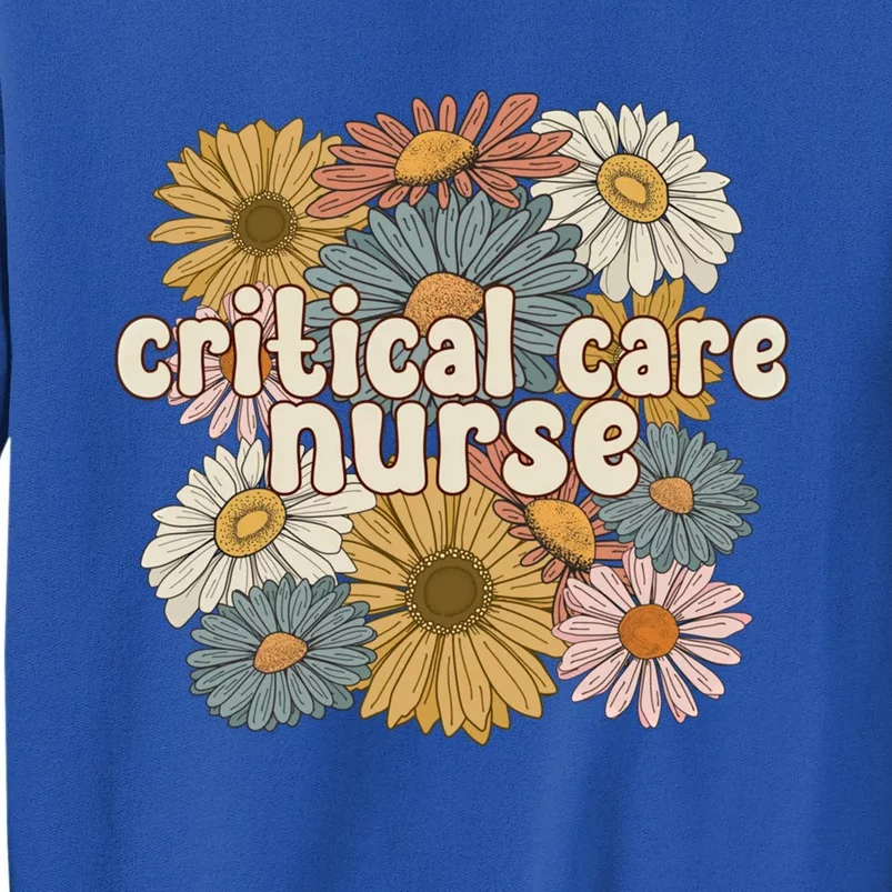 Groovy Critical Care Nurse Critical Care Nursing Gift Tall Sweatshirt