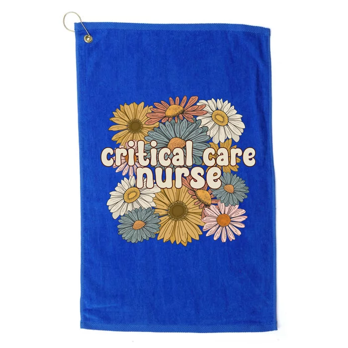 Groovy Critical Care Nurse Critical Care Nursing Gift Platinum Collection Golf Towel