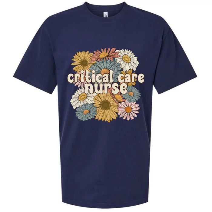 Groovy Critical Care Nurse Critical Care Nursing Gift Sueded Cloud Jersey T-Shirt