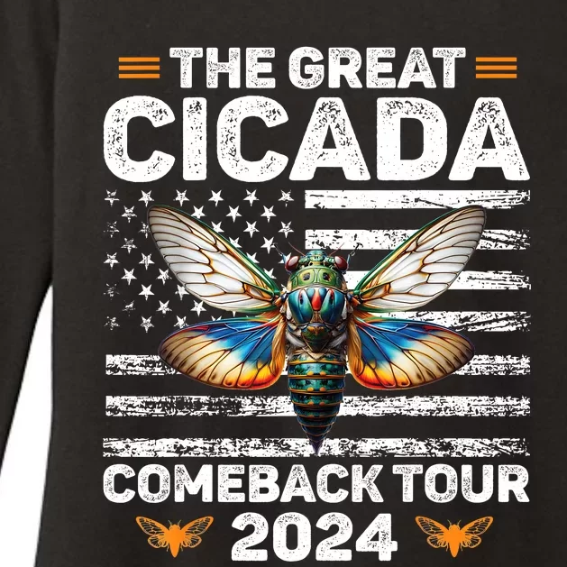 Great Cicada Come Back 2024 Cicada Invasion 2024 Womens CVC Long Sleeve Shirt