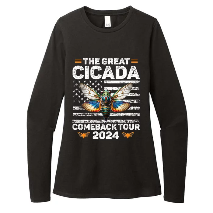 Great Cicada Come Back 2024 Cicada Invasion 2024 Womens CVC Long Sleeve Shirt