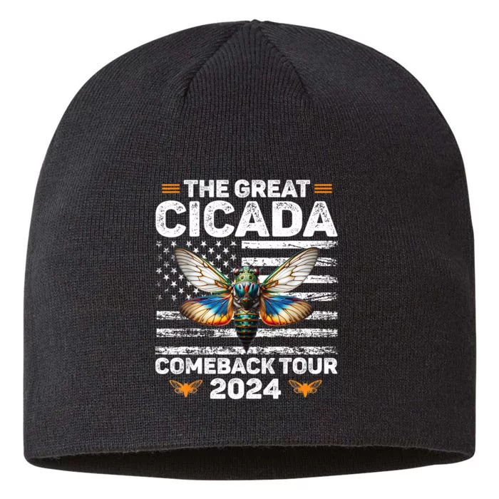 Great Cicada Come Back 2024 Cicada Invasion 2024 8 1/2in Sustainable Knit Beanie