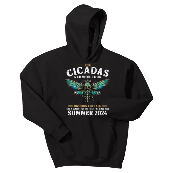 Great Cicada Come Back 2024 Cicada Invasion 2024 Kids Hoodie