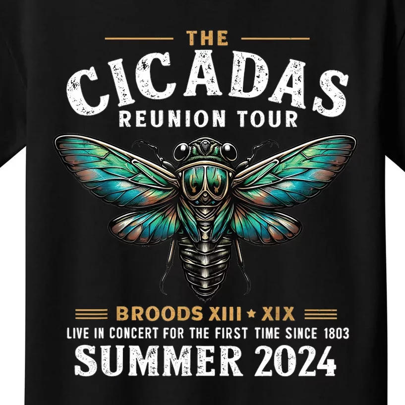 Great Cicada Come Back 2024 Cicada Invasion 2024 Kids T-Shirt