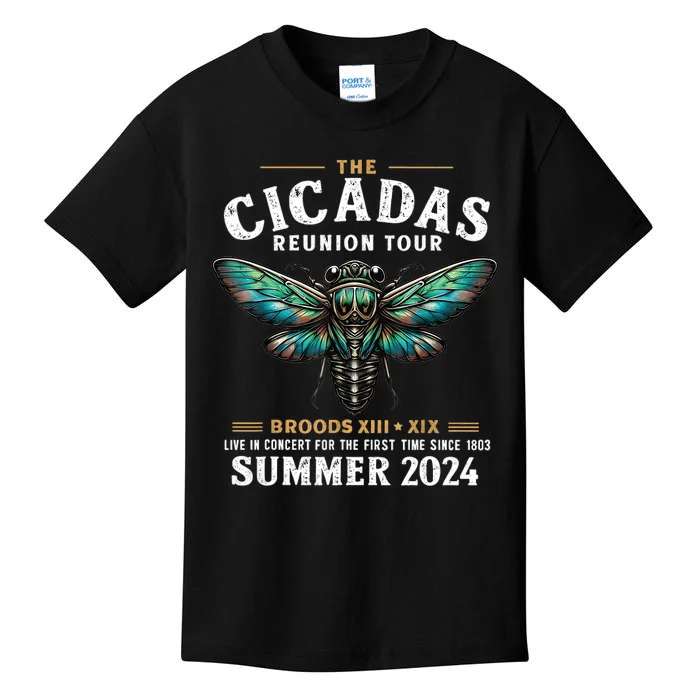 Great Cicada Come Back 2024 Cicada Invasion 2024 Kids T-Shirt