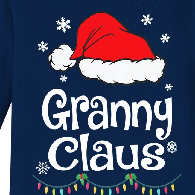 Granny Claus Cute Gift Christmas Pajama Family Matching Xmas Gift Baby Long Sleeve Bodysuit