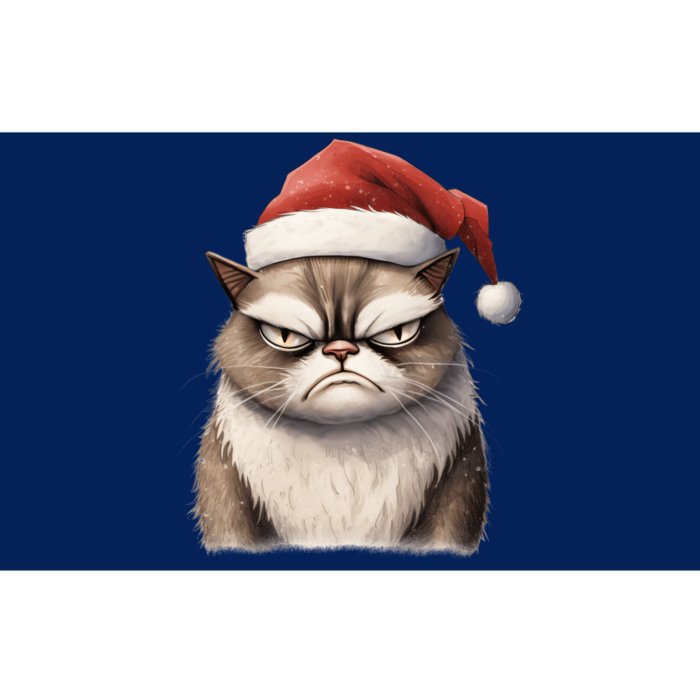 Grumpy Christmas Cat Santa Hat Bumper Sticker