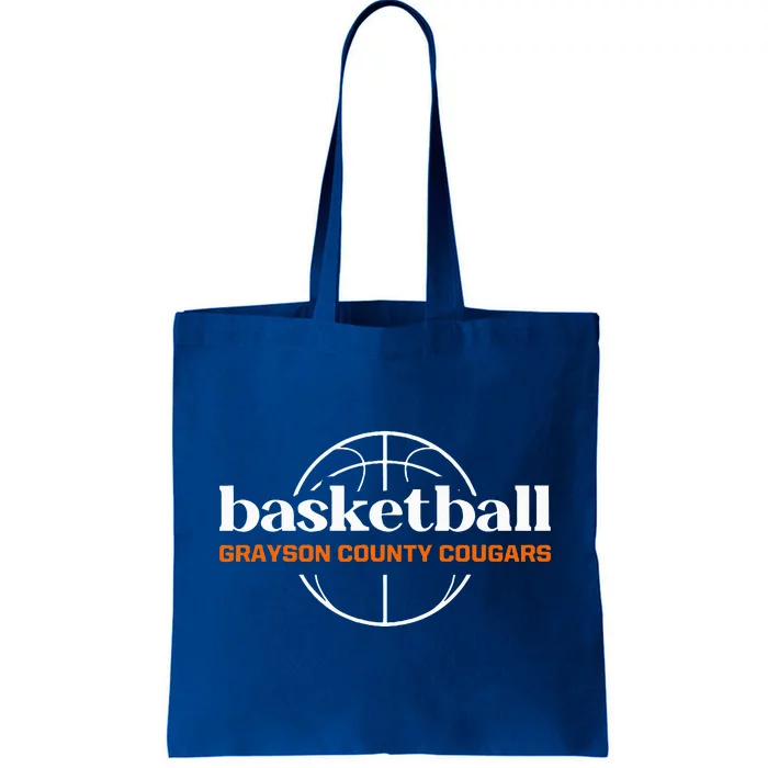 Grayson County Cougars Basketball Tote Bag