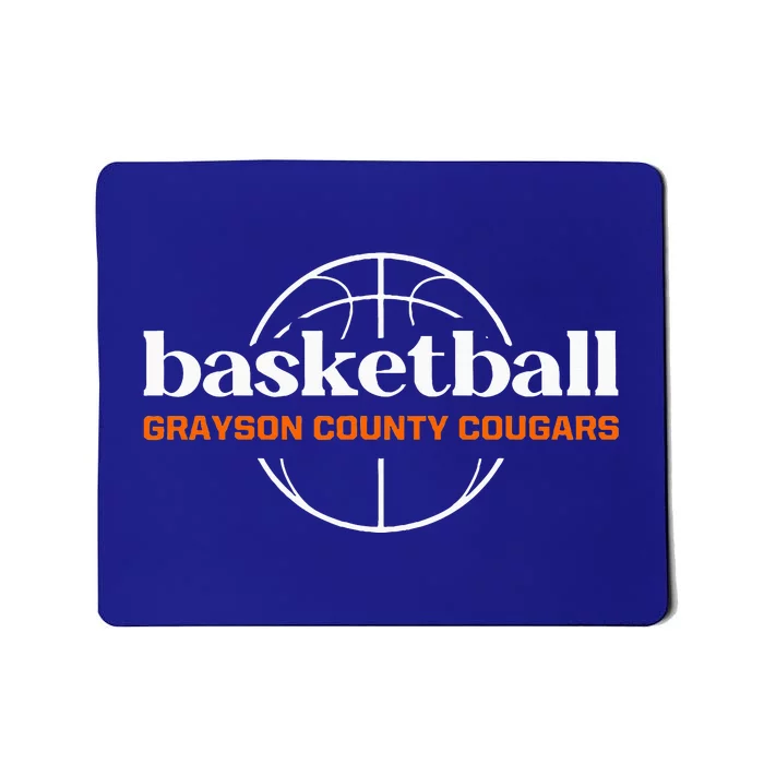 Grayson County Cougars Basketball Mousepad