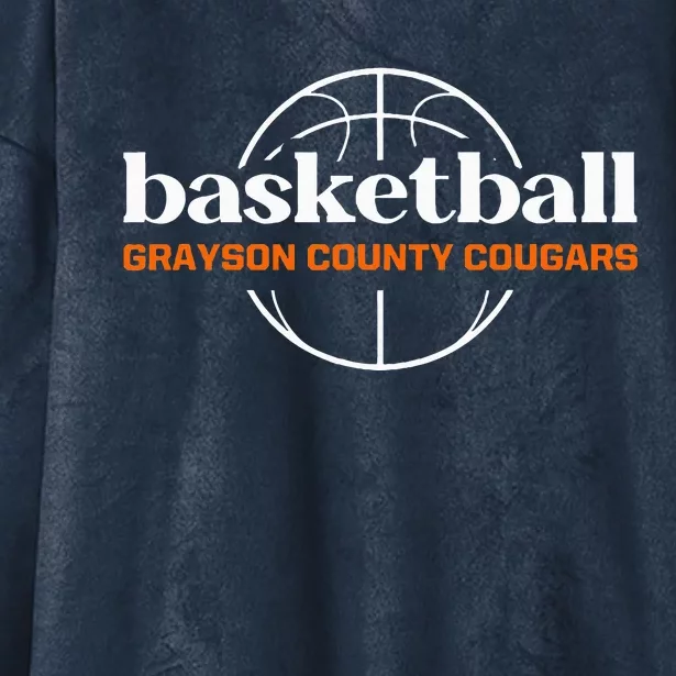 Grayson County Cougars Basketball Hooded Wearable Blanket