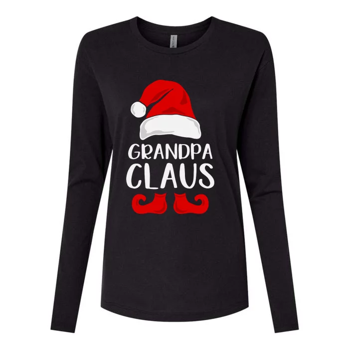 Grandpa Claus Christmas Papa Santa, Cute Christmas, Funny Christmas, Papa Claus Womens Cotton Relaxed Long Sleeve T-Shirt