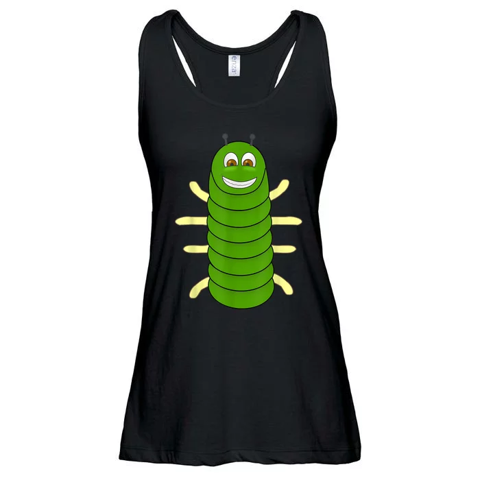 Green Caterpillar Character Cute Animal Halloween Costume Ladies Essential Flowy Tank