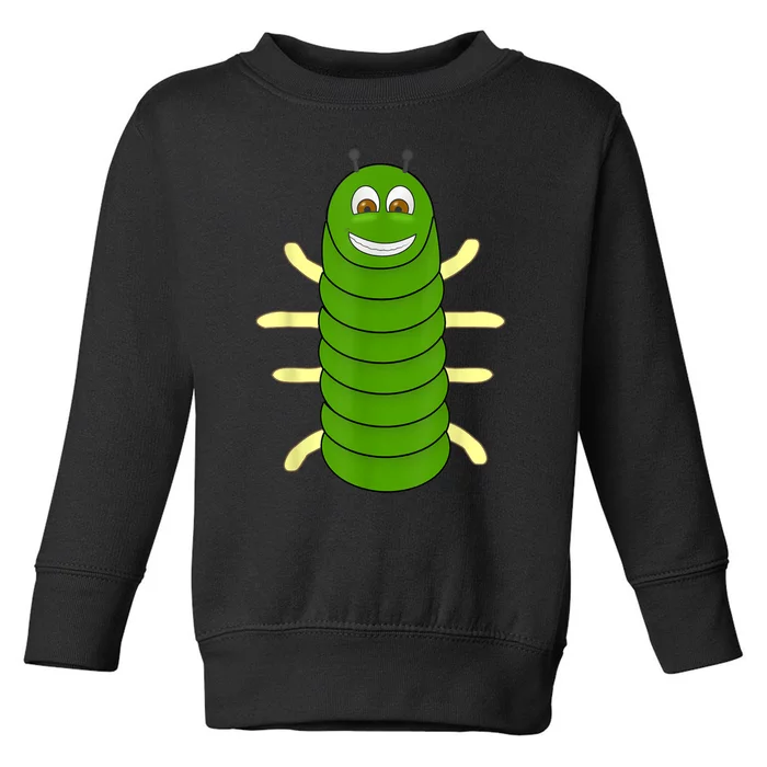 Green Caterpillar Character Cute Animal Halloween Costume Toddler Sweatshirt