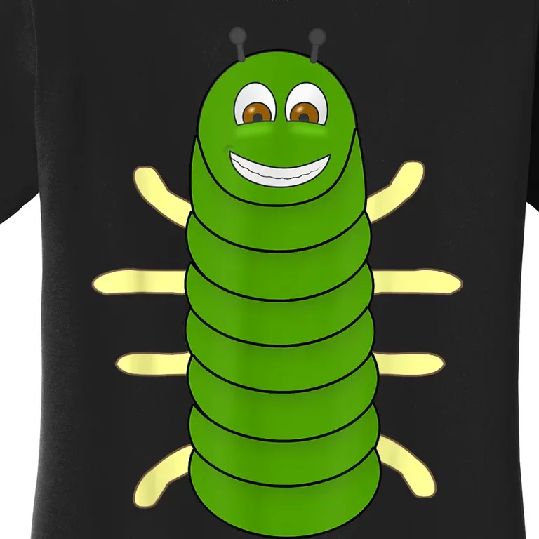 Green Caterpillar Character Cute Animal Halloween Costume Women's T-Shirt