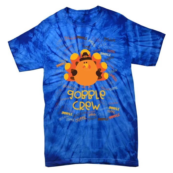 Gobble Crew Cute Fat Turkey Crew Squad Gift Tie-Dye T-Shirt