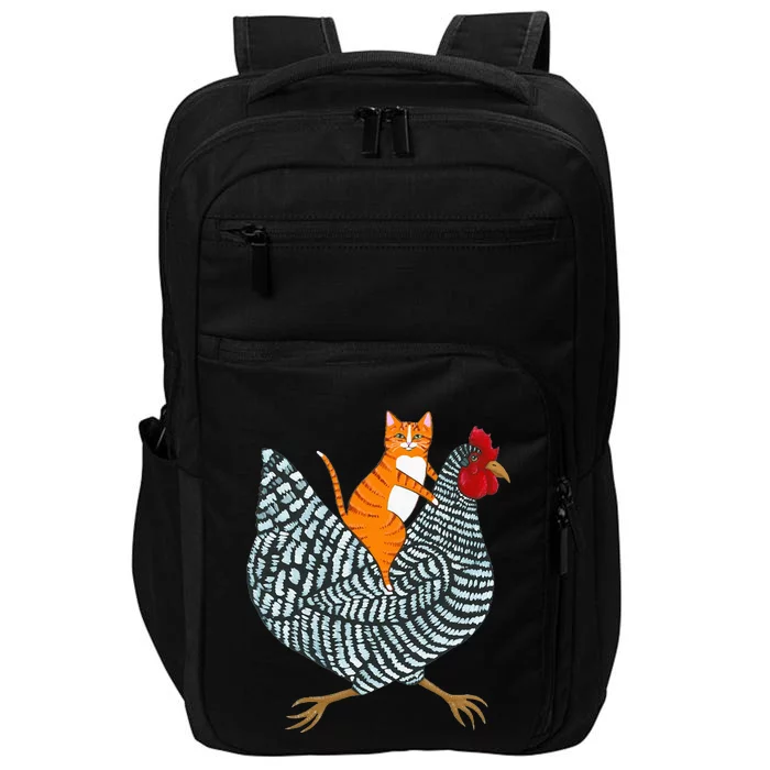 Ginger Cat Chicken Ride Orange Cat Chicken Impact Tech Backpack