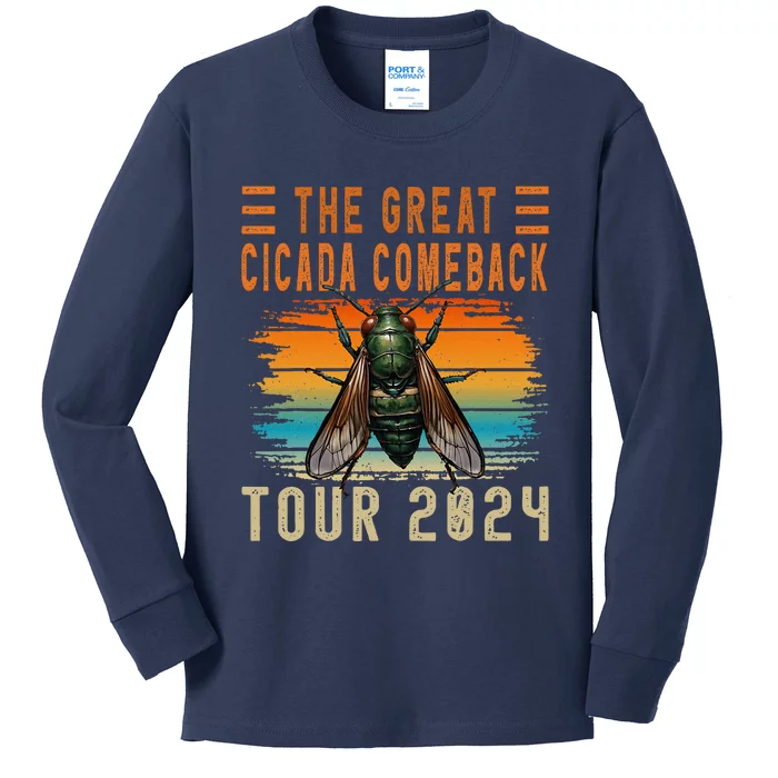 Great Cicada Comeback 2024 Kids Long Sleeve Shirt